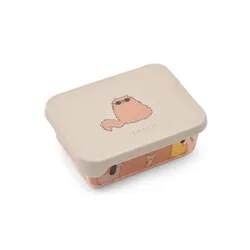 Dziecięcy pojemnik na przekąski Liewood Ako Tritan Snack Box - cats and dogs / sandy