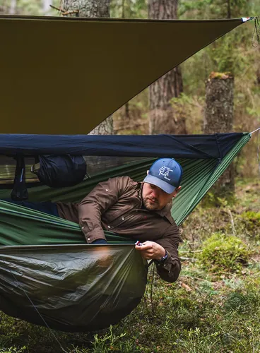 Hamak na sprzęt Lesovik Huba Gear Shelf - crocodile green