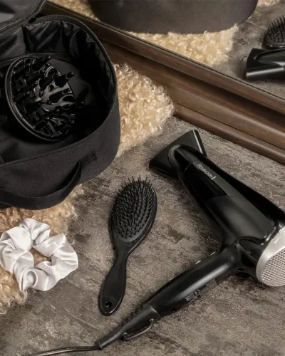 Suszarka do włosów Remington D3171GP Dyfuzor Zimny nawiew 2200W 2 prędkości nadmuchu 3 poziomy temperatury