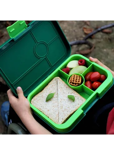 Lunchbox pojemnik na śniadanie XL Yumbox Tapas 4 - palm green / lime
