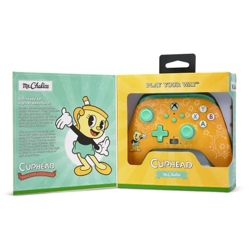 Pad PowerA Enhanced Cuphead Ms.Chalice для Xbox Series X / S, Xbox One, ПК-проводной