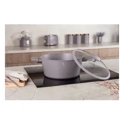 Garnek Tytanowy Z Pokrywą 28Cm Berlinger Haus Bh-8102 Taupe