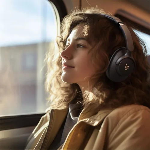 Słuchawki bezprzewodowe Tronsmart Sounfii Q20S Hybrid ANC Nauszne Bluetooth 5.3 Czarny