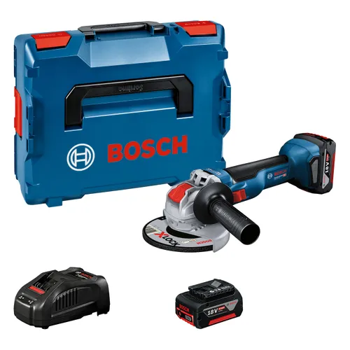 Аккумуляторная угловая шлифовальная машина УШМ Bosch GWX 18V-10 2x5. 0Ah