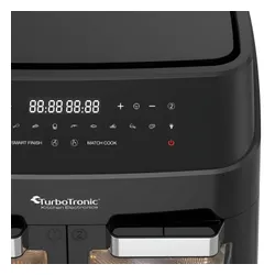 Air Fryer Frytkownica beztłuszczowa TURBOTRONIC TT-DAF7W Czarny z podwójnym koszem