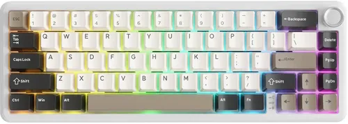 Klawiatura ATTACK SHARK X66 Biało-czarno-brązowy