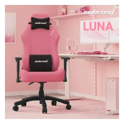 Fotel Anda Seat Luna L Pink Fabric Gamingowy do 100kg Tkanina Różowy