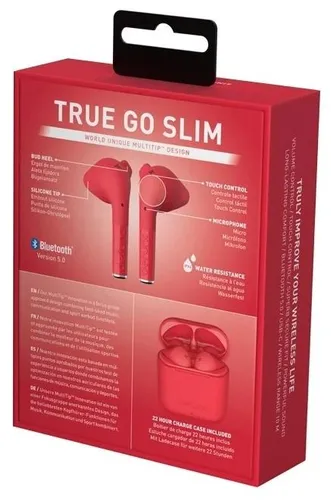 Беспроводные наушники DEFUNC True Go Slim In-Ear Bluetooth 5.0 Red