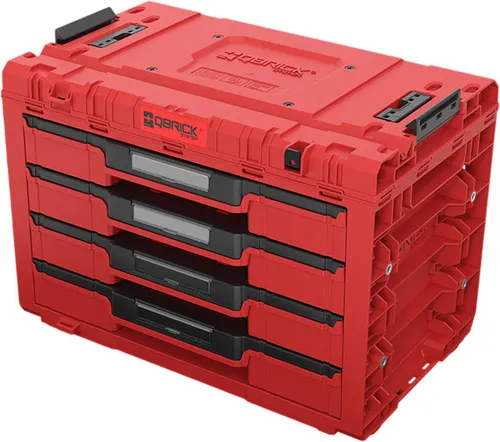 Skrzynka narzędziowa QBRICK System Prime Drawer 4 Toolbox Expert Red Ultra HD Custom