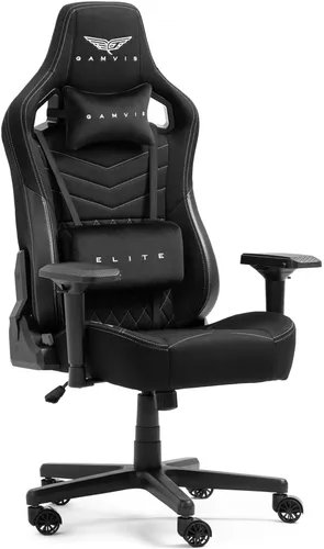 Fotel GAMVIS Elite 2.0 XL Basic Czarny (białe elementy)