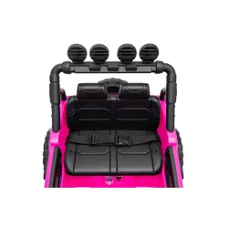 Auto Na Akumulator Jeep Rubicon 2X200W 24V Eva Skóra LED Pilot Radio MP3