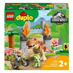 Lego Duplo Tyrannosaurus ve Triceratops'un kaçışı (10939)