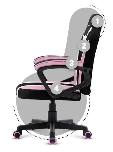 Fotel HUZARO Ranger 1.0 Mesh Różowy
