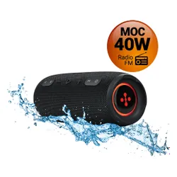 Głośnik mobilny XMUSIC BTS860 Bluetooth, Moc 40W, IP66, Akumulator 5000 mAh,  Radio FM, Czarny