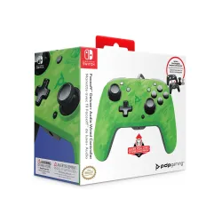 Pad PDP Faceoff Deluxe+ Audio do Nintendo Switch Przewodowy camo zielony