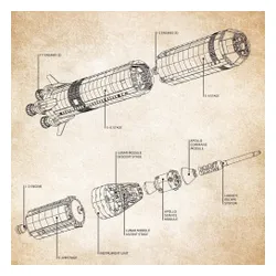 Конструктор Lego Ideas ракета NASA Apollo Saturn V (92176)