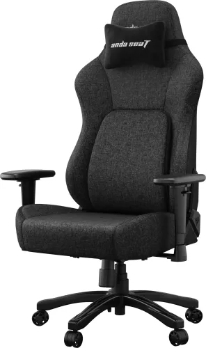 Fotel Anda Seat Phantom 4 L Black Fabric Gamingowy do 100kg Tkanina Czarny