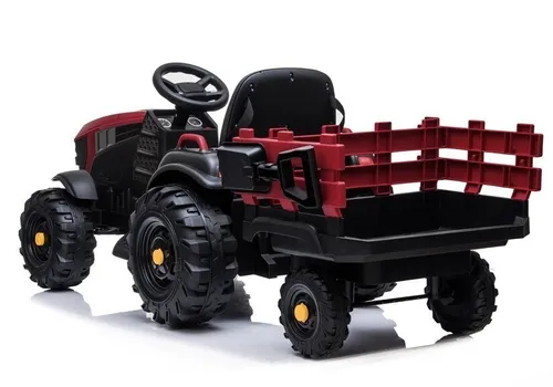 Duży Traktor Na Akumulator Z Przyczepą Pojazd Dla Dzieci Pilot Skóra Eva MP3