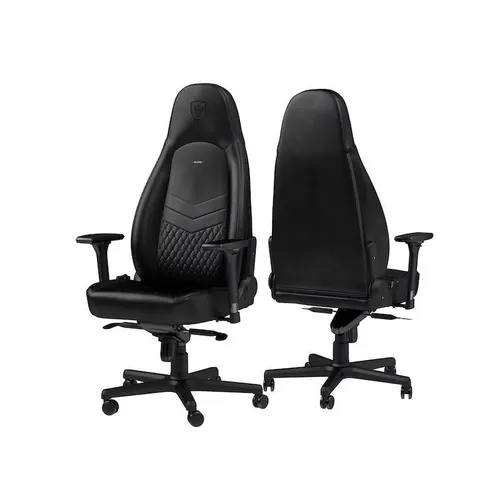 Fotel Noblechairs ICON Gamingowy do 150kg Skóra naturalna Czarny