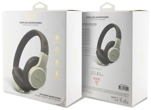 Słuchawki nauszne GUESS 4G Script Brązowy