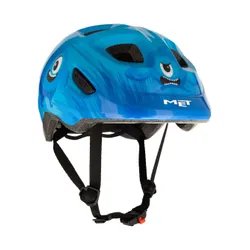 Kask rowerowy dziecięcy MET Hooray blue monster glossy