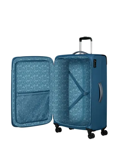 Большой расширяемый чемодан American Tourister Pulsonic-coronet blue