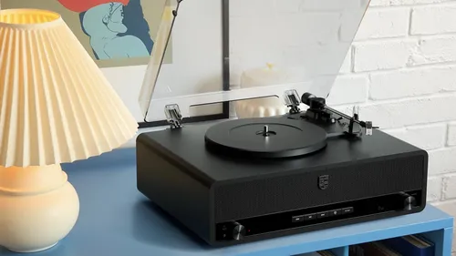 Gramofon PHILIPS TAV3000B/10 Czarny, Automatyczny, Napęd pasowy, Prędkość odtw. 33 1/3, 45, 78 obr./min