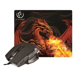 Myszka gamingowa Rebeltec RED DRAGON Czarny + Podkładka