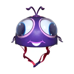 Kask rowerowy RASKULLZ Googly Lady Bug Różowo-fioletowy dla Dzieci (rozmiar XS)