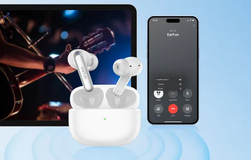 Słuchawki bezprzewodowe Earfun Air2 Dokanałowe Bluetooth 5.3 Biały
