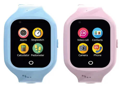 Smartwatch CELLY Kidswatch4G Niebieski + Różowy Pasek