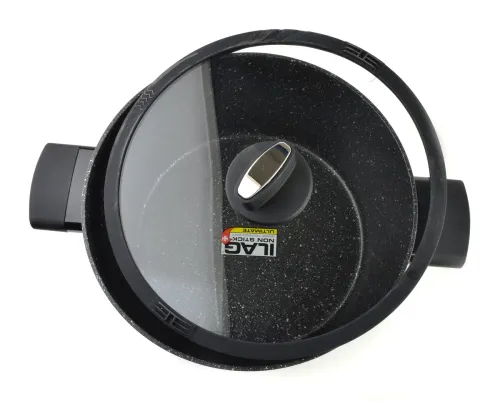 Garnek z pokrywką ILAG ULTIMATE MONDEX ALLESKEN VALERIAN 6,7 l czarny