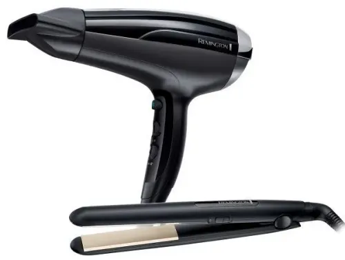 Фен Remington Pro-Air Shine 2200 D5215 + выпрямитель Ceramic Slim 220 S1510 ионизационный диффузор Холодный воздух 2300 Вт