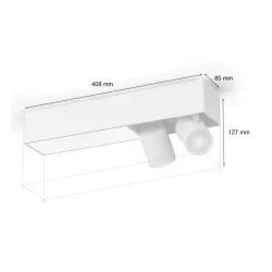 Oświetlenie punktowe Philips Hue White and Color Ambiance Centris 2 Biały