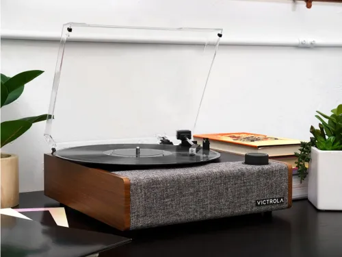 Gramofon Victrola Eastwood II VTA-74-WLN-INT Manualny Napęd paskowy Bluetooth Orzech