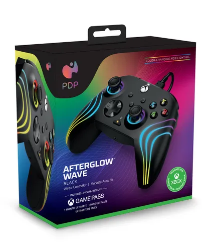 PDP Pad Afterglow Wave Black для Xbox-проводная