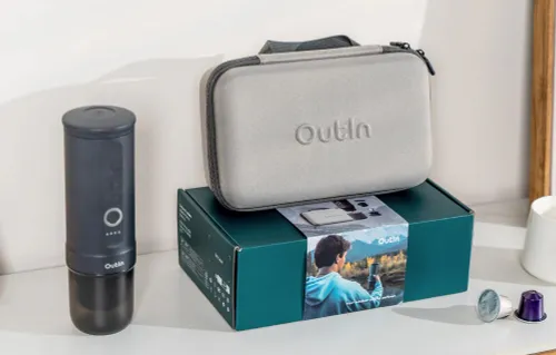 Ekspres OUTIN Nano Szary + Etui ochronne