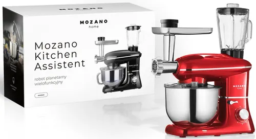 Robot kuchenny planetarny MOZANO Rob 02 1400W z blenderem kielichowym Czerwony