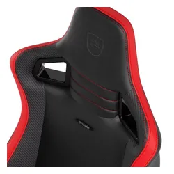 Fotel Noblechairs EPIC COMPACT Black Carbon Red Gamingowy do 120kg Skóra ECO Czarno-czerwony