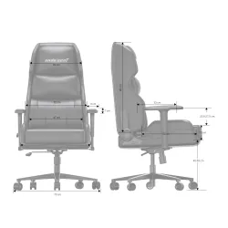 Fotel Anda Seat X1 Gaming Sofa Elegant Black Gamingowy do 120kg Skóra Eco Czarny