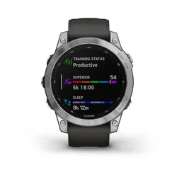 Smartwatch Garmin Fenix 7 srebrny z grafitowym paskiem (010-02540-01)