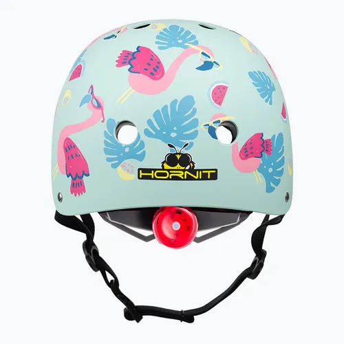 Kask rowerowy dziecięcy Hornit Flaming blue/pink