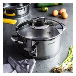 Garnek wysoki z pokrywką KORKMAZ STEAMA 5,5 l