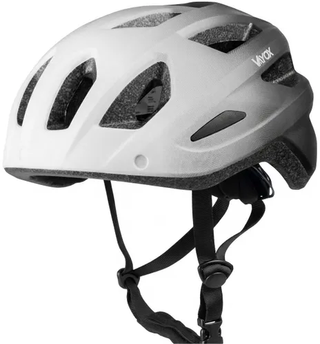 Kask rowerowy VAYOX Active VA0424WBL Biało-czarny MTB z lampką (rozmiar L)