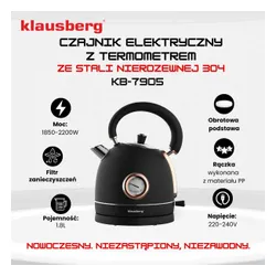 Czajnik KLAUSBERG KB-7905 Czarny