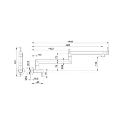Bateria KFA Armatura Duero Pot Filler 6623-030-31 Stalowa Złoty mat