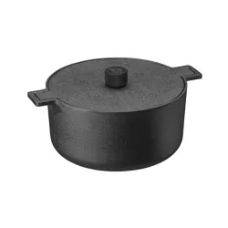 SKEPPSHULT Noir 5 l czarny - garnek żeliwny z pokrywką