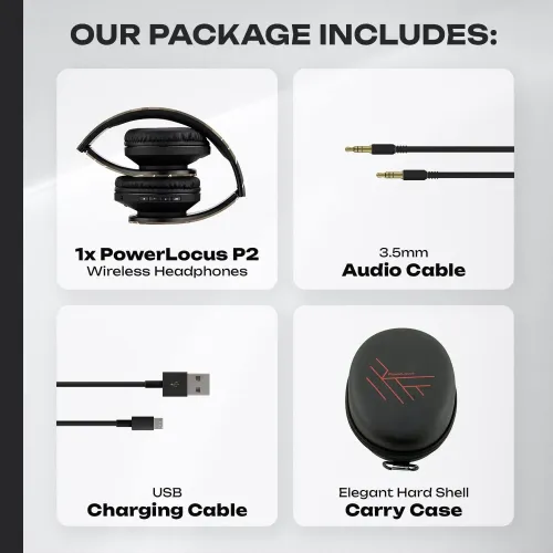Słuchawki bezprzewodowe PowerLocus P2 Nauszne Bluetooth 5.3 Moro