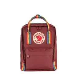 Fjallraven Kanken Gökkuşağı Mini-Öküz Kırmızı Sırt Çantası / gökkuşağı deseni