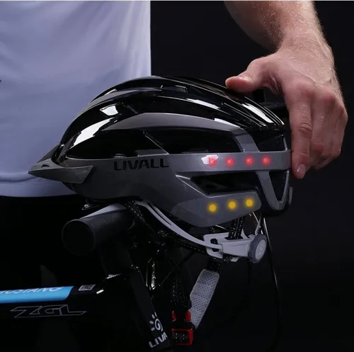 Kask rowerowy LIVALL MT1 Neo Szaro-czarny MTB z lampką (rozmiar L)